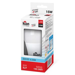 Lâmpada Kian Led Classic Branca 15W Bivolt