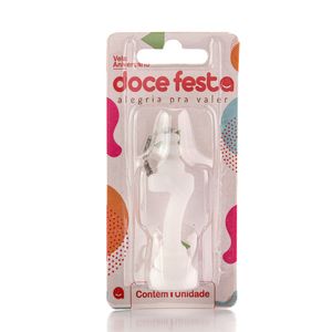Vela Aniversário Doce Festa Skin Branca N.7