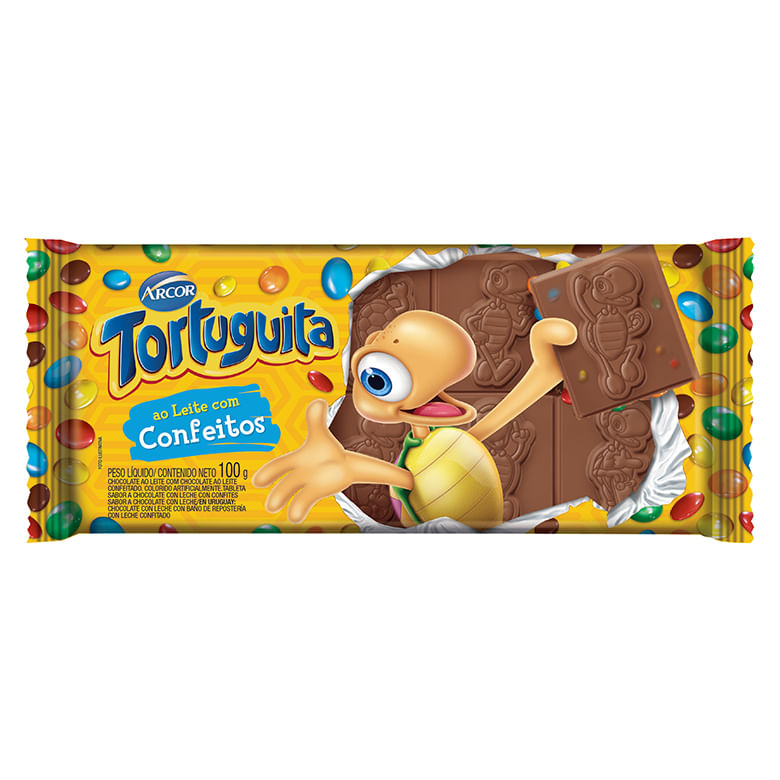 Chocolate Tortuguita Tablete Confeitos 100g - Covabra