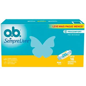 Absorvente Interno O.B. Procomfort Médio Lv+ Pg- 16un