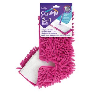 Refil Mop Casa Mia Flat 2 em 1 Tira Pó e Lustra