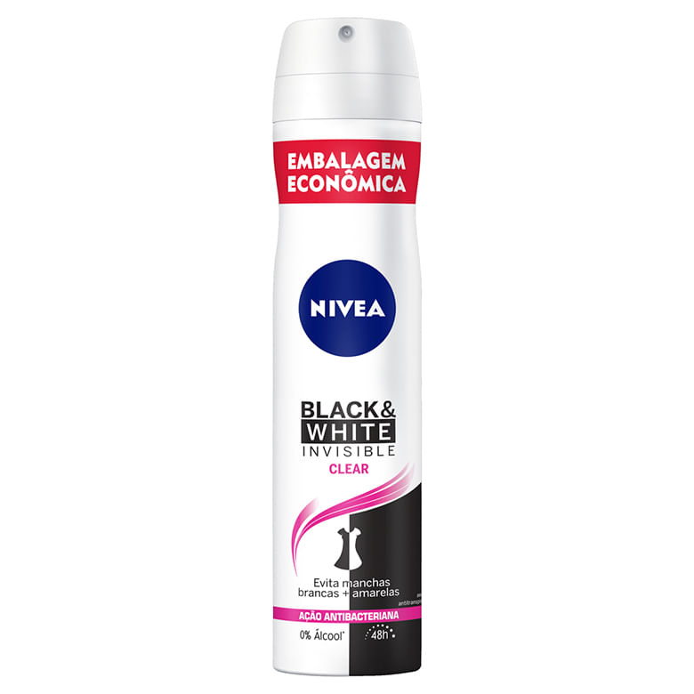 Desodorante Nivea Black & White Aerosol 200ml - Covabra