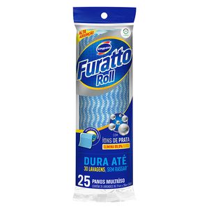 Pano Multiuso Limppano Furatto Roll Azul com 25Unidades