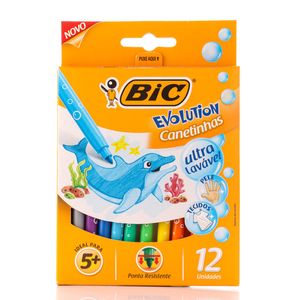 Canetinha Bic Evolution Hidrográfica 12Unidades