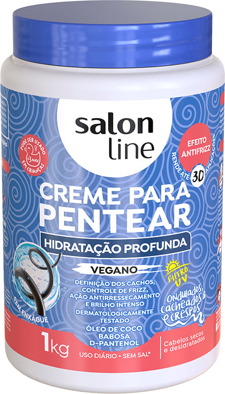 CREME PARA PENTEAR HIDRATAÇÃO PROFUNDA 1KG SALON LINE