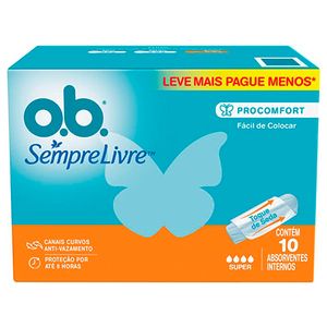 Absorvente Interno O.B. Procomfort Super Lv+ Pg- 10un