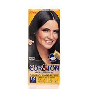 Tintura Cor & Ton Mini Kit Preto Azulado N.1.0