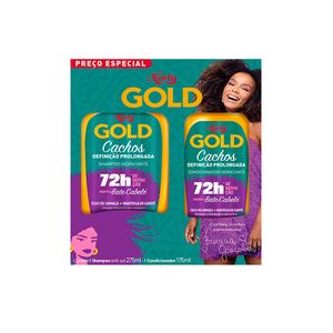 Shampoo 275ml+Condicionador 175ml Niely Gold Cachos Definição Prolongada Un