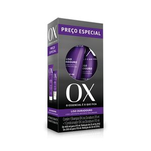 Shampoo 375ml + Condicionador 170ml Ox Lisos 1un