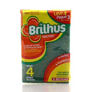 Esponja Bettanin Brilhus Multiuso com 4 un