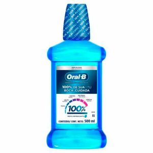 Enxague Bucal Oral B 100% Menta Refrescante 500ml