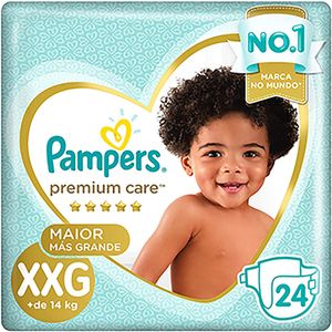 Fralda Pampers Premium Care Xxg com 24Unidades