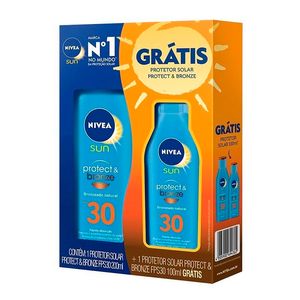 Protetor Solar Nivea Protect Bronze Fps30 com 200ml + Fps30 com 100ml