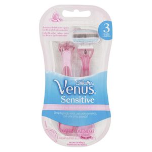 Aparelho de Depilar Gillette Venus 3 Sensitive com 2Unidades