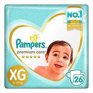 Fralda Pampers Premium Care Xg com 26Unidades