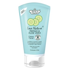 Creme Facial Flores & Vegetais Pepino & Aloe Vera 100g