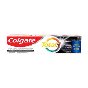 Creme Dental Colgate Total 12 Carvão Ativado Preço Especial 180g