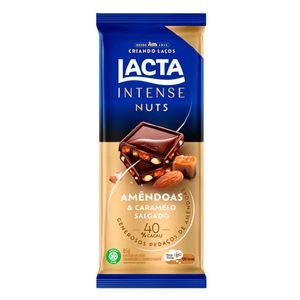 Chocolate Lacta Intense 40% Nuts Caramelo Salgado Tablete 85g