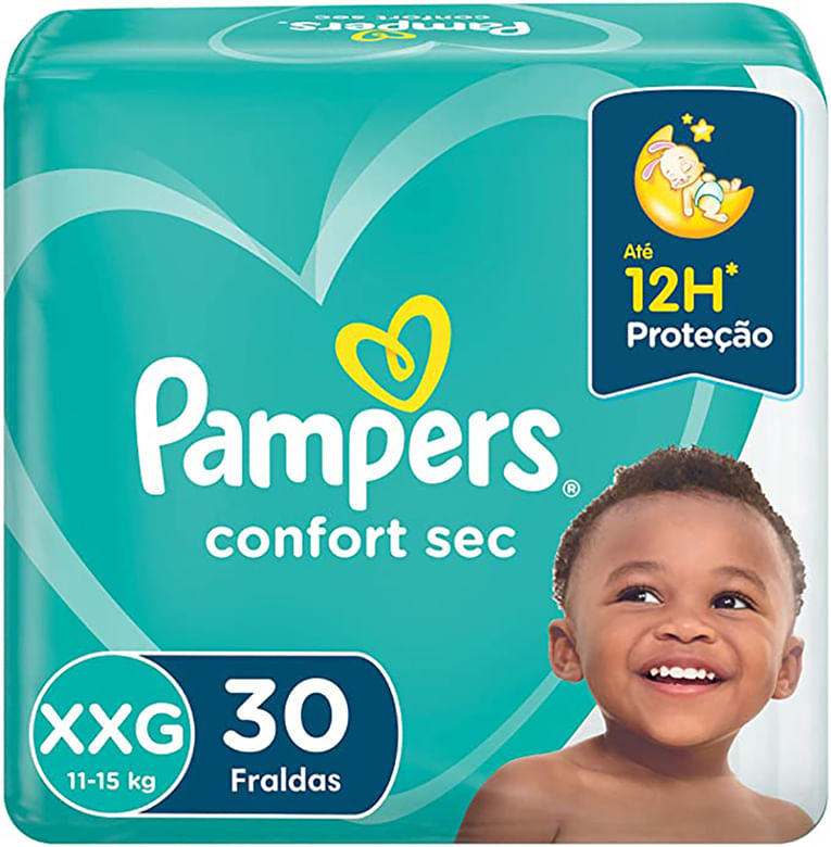 Fralda Pampers Confort Sec Mega Xxg 30unidades Covabra