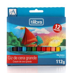 Giz de Cera Tilibra Grande Academie 12 Cores