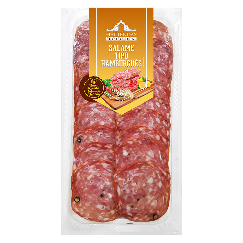 Salame Haciendas Hamburgues Fatiado 80g - Covabra