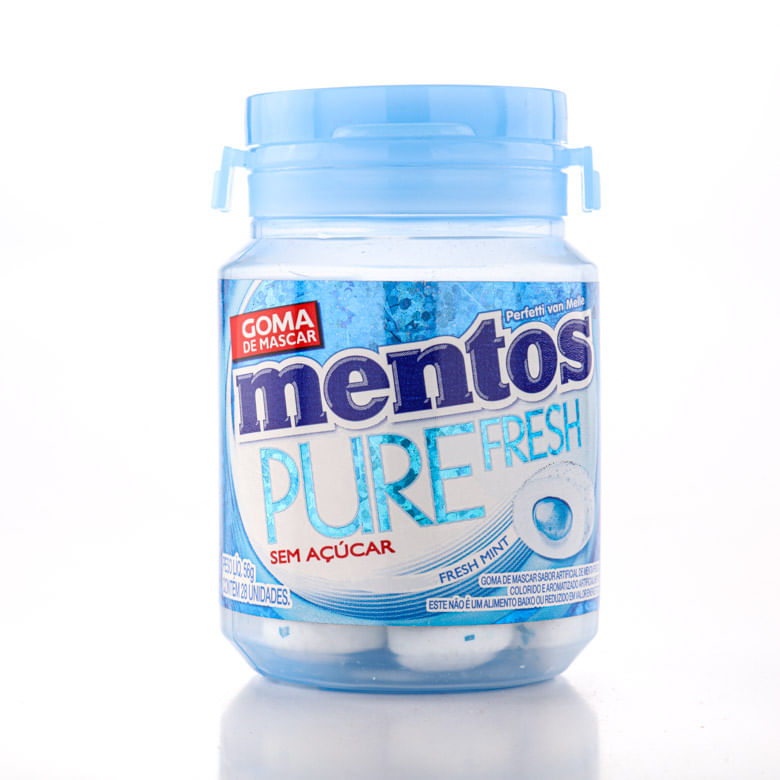 Goma Mascar Mentos Purê Fresh Mint Garrafa 56g Covabra 1447