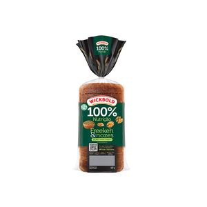 Pão de Forma Wick Bold 100% Nutrição Freekeh e Nozes 350g