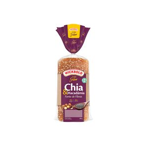 Pão de Forma Wick Bold Grão Sabor Chia e Macadâmia 350g