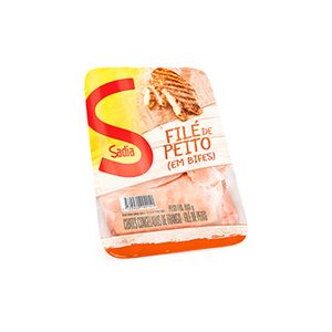 Filé de Peito de Frango Sadia em Bifes Congelado Bandeja 800g