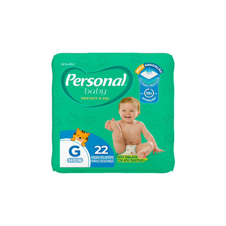 Fralda Personal Baby Protec&Sec G com 22un - Covabra