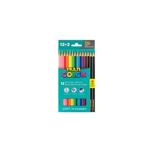 Lápis de Cor Faber Castell Multicolor 12un + 2 Lápis Grafite un