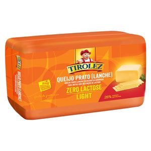 Queijo Prato Tirolez Light Lanche sem Lactose 1 Unidade 370g