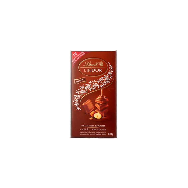 Chocolate Lindt Lindor Hazelnut Single 100g Covabra 7605