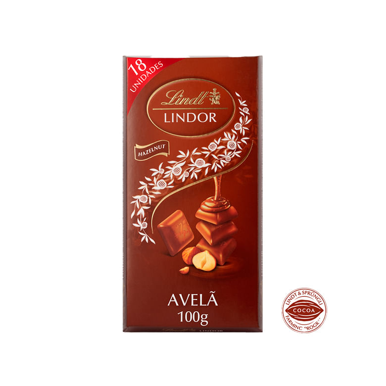 Chocolate Lindt Lindor Hazelnut Single 100g Covabra 7162