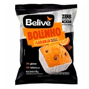 Bolinho Belive Zero Açucar, Gluten e Lactose Laranja e Chocolate 40g