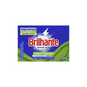Lava Roupas Brilhante Higiene Total Antibac 1,6kg