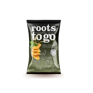Salgadinhos Roots To Go Chips Vegano Batata Doce Azeite e Manjericão 45g