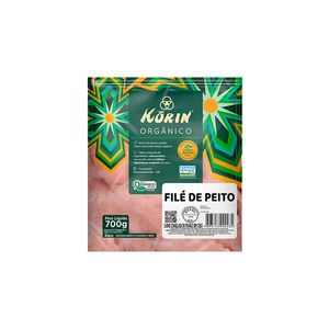 Filé de Peito de Frango Korin Orgânico Congelado Pacote Iqf  700g