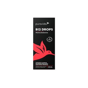 Vitamina B12 Pura Vida Drops Metilcobalina Frutas Vermelhas em Gotas 20ml