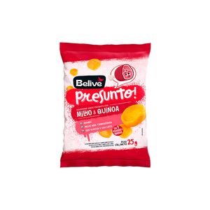 Salgadinhos Belive sem Gluten sem Leite Presunto Milho & Quinoa 25g