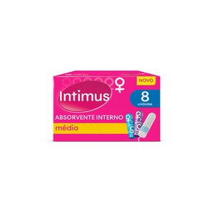 Absorvente Interno Intimus Médio 8Unidades