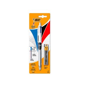 Caneta Bic Esferográfica Retratil 3 Cores + Lapiseira 0,7 un
