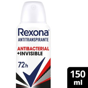 Desodorante Antitranspirante Aerossol Rexona Antibacterial e Invisible 150ml