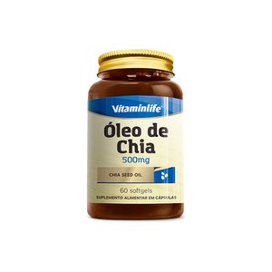 Óleo de Chia Vitaminlife 500mg 60 Caps un