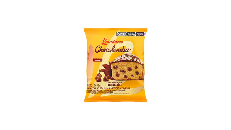 BOLO LARANJA PEDACOES DE CHOCOLATE BAUDUCCO 280G - cordeiro supermercado