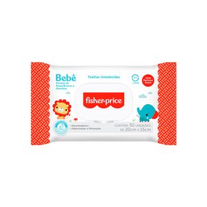Toalhas Umedecidas Fisher Price com Perfume com 50un