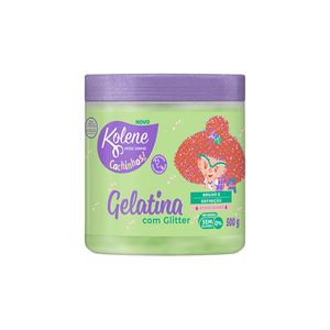 Gel Gelatina Kolene Cachinhos com Glitter Maçã Verde 500g