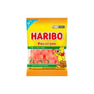 Balas de Gelatina Haribo Pessego 80g