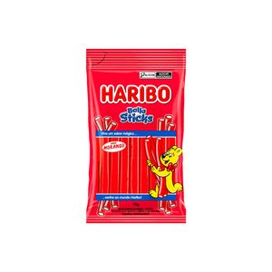 Balas de Gelatina Haribo Stick Morango 70g
