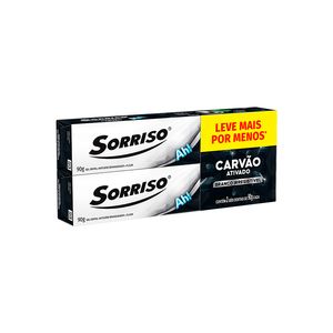 Creme Dental Sorriso Carvão Ativado Branco Irresistivel 90g 2un